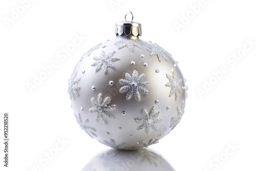 white Christmas ball isolated on a white background