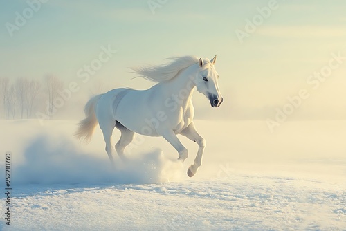 horse in snow