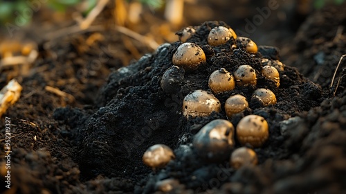 soil fungi storing carbon through carbon sequestration on a farm receiving carbon credits : Generative AI