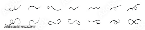 Swish doodle hand drawn icon set. You can edit the strokes. Vector illustration design.