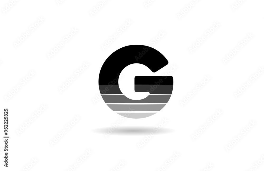 black and white G letter alphabet logo icon design with cut gradient suitable for a business or company black and white G letter alphabet logo icon design with cut gradient suitable for a business or company