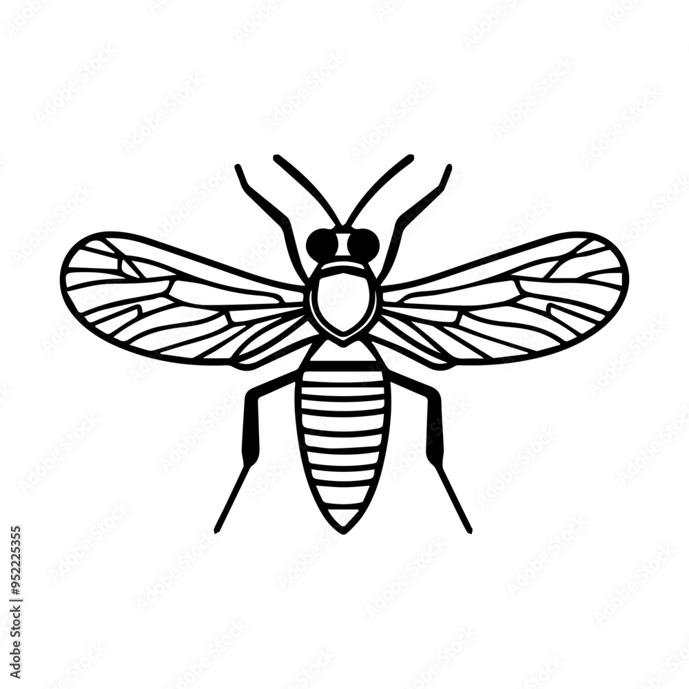insect icon or modern line symbol. Vector line art and icon design with bold outline. Black and white Pixel Perfect minimalistic symbol isolated white background. Silhouette simple thin sign insect icon or modern line symbol. Vector line art and icon design with bold outline. Black and white Pixel Perfect minimalistic symbol isolated white background. Silhouette simple thin sign