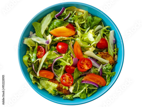 A fresh and healthy bowl of salad with seasonal greens