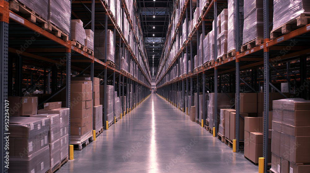 A warehouse with automated vertical lift modules (VLMs) storing and retrieving small parts with precision, maximizing space and efficiency. A warehouse with automated vertical lift modules (VLMs) storing and retrieving small parts with precision, maximizing space and efficiency.
