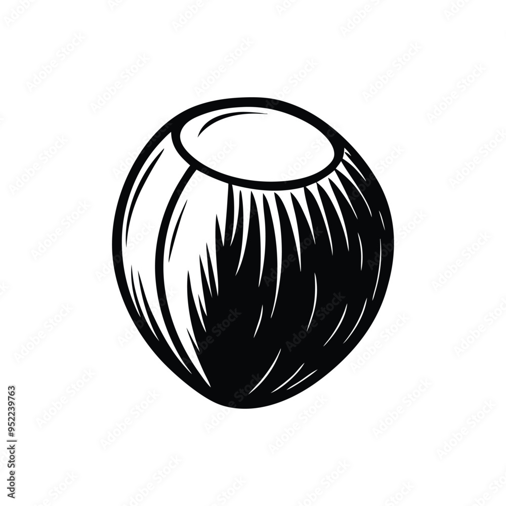Coconut Cocktail vector icon illustration on a white background.