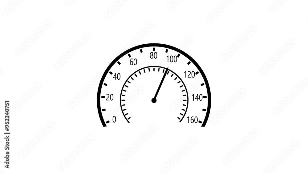 Digital symbols at the speedometer.Car speedometer and counter - Speed concept Digital symbols at the speedometer.Car speedometer and counter - Speed concept