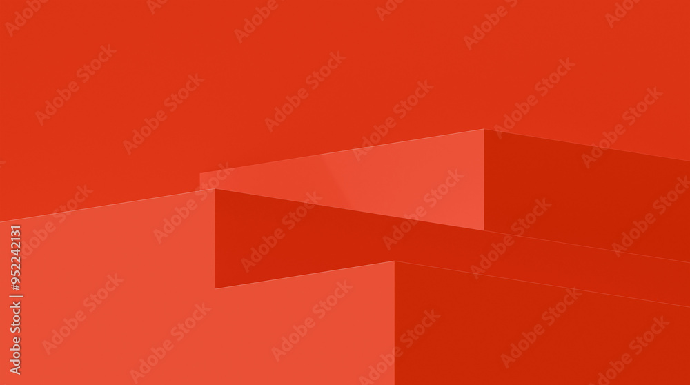 Platform 3d mockup display step for cosmetic product presentation for sale, promotion, web online, scene on red color. 3d red background products display podium scene. Platform 3d mockup display step for cosmetic product presentation for sale, promotion, web online, scene on red color. 3d red background products display podium scene.