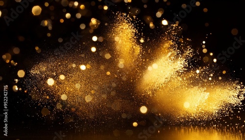 particles gold explosion background