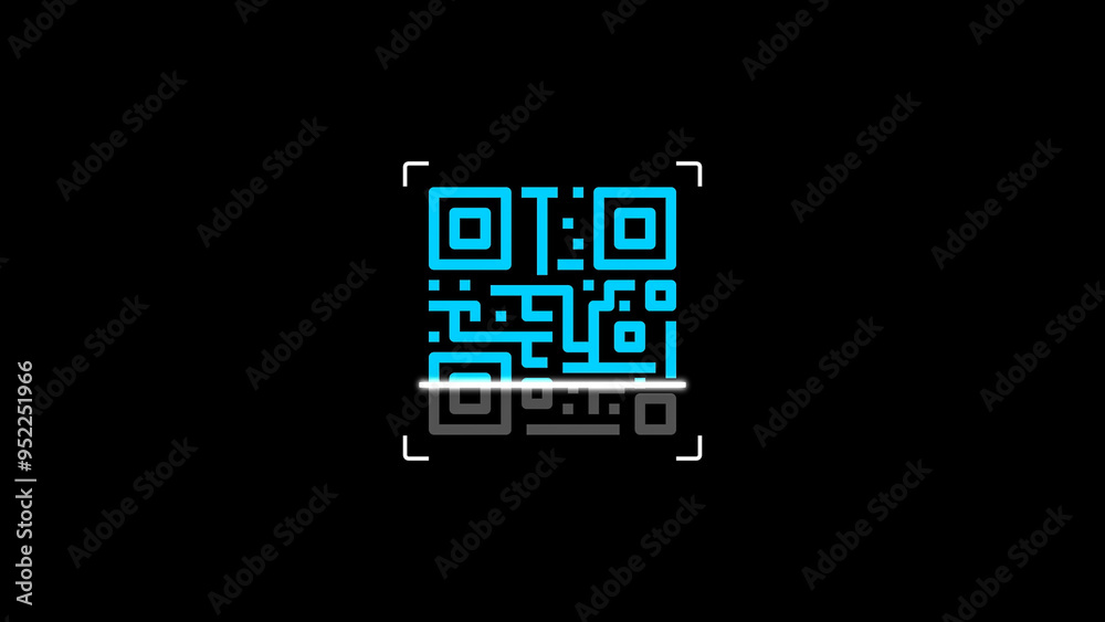 Obraz premium QR code scan, 4k illustration, not AI generated