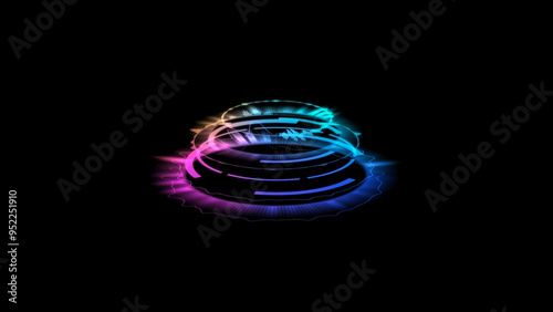 Hologram audio spectrum, 4k illustration, not AI generated