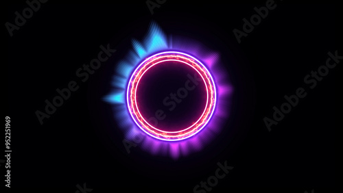 Hologram audio spectrum, 4k illustration, not AI generated
