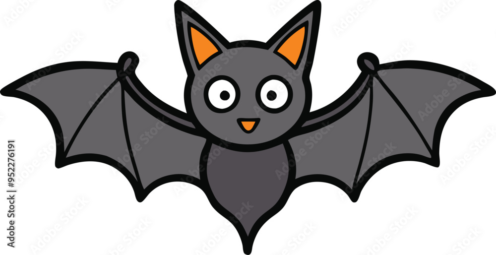 A bat cartoon vector for Halloween A bat cartoon vector for Halloween