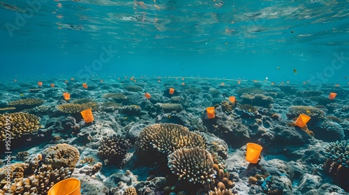 Vibrant Coral Reef with Des...