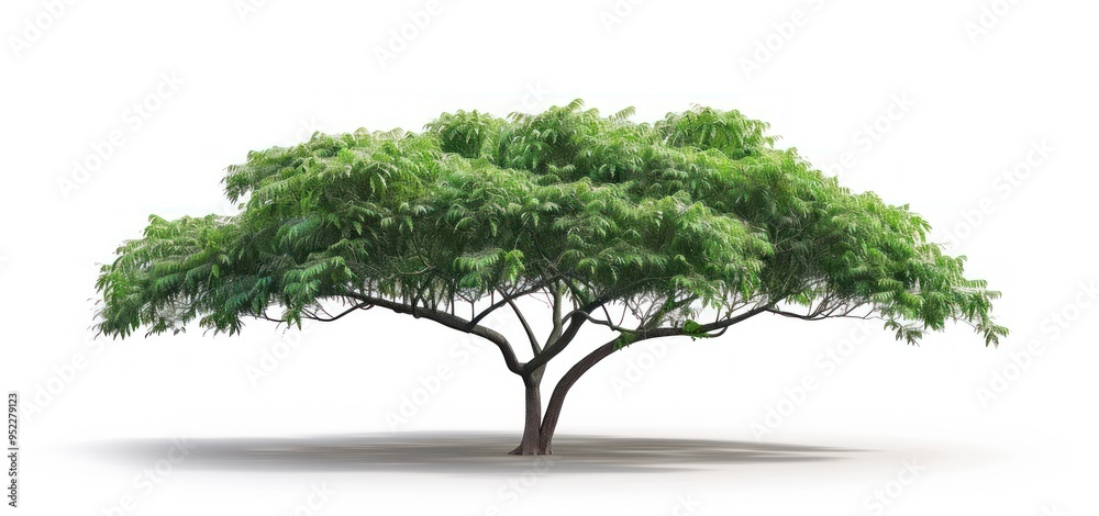 Fototapeta premium Green Tree Isolated on White Background