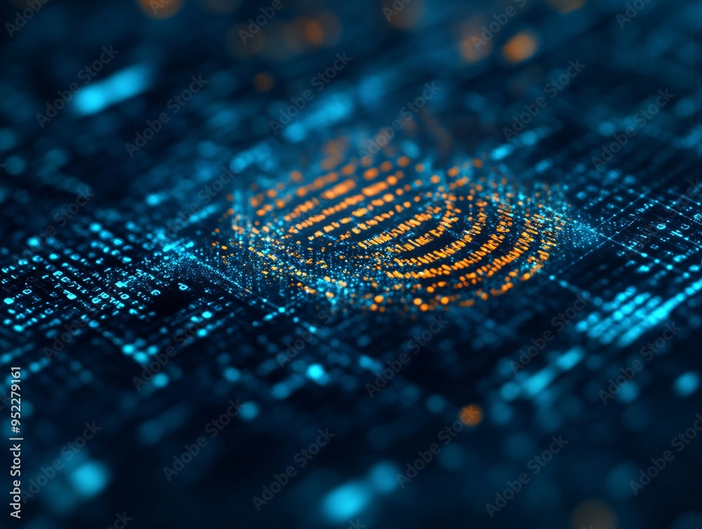 Abstract Digital Blueprint with Futuristic Interface Abstract Digital Blueprint with Futuristic Interface