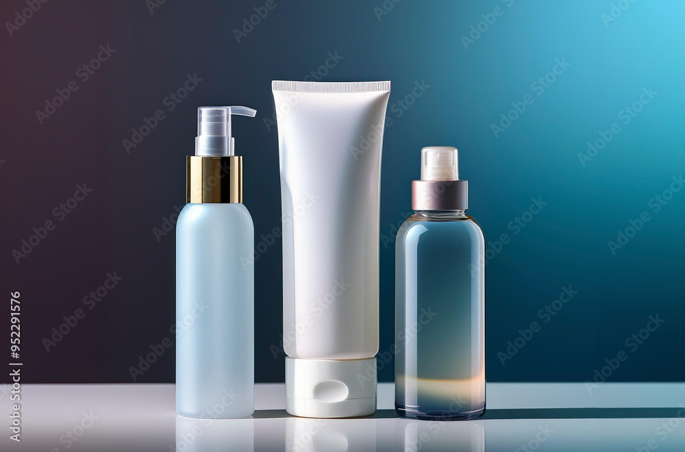 set of cosmetic bottles set of cosmetic bottles