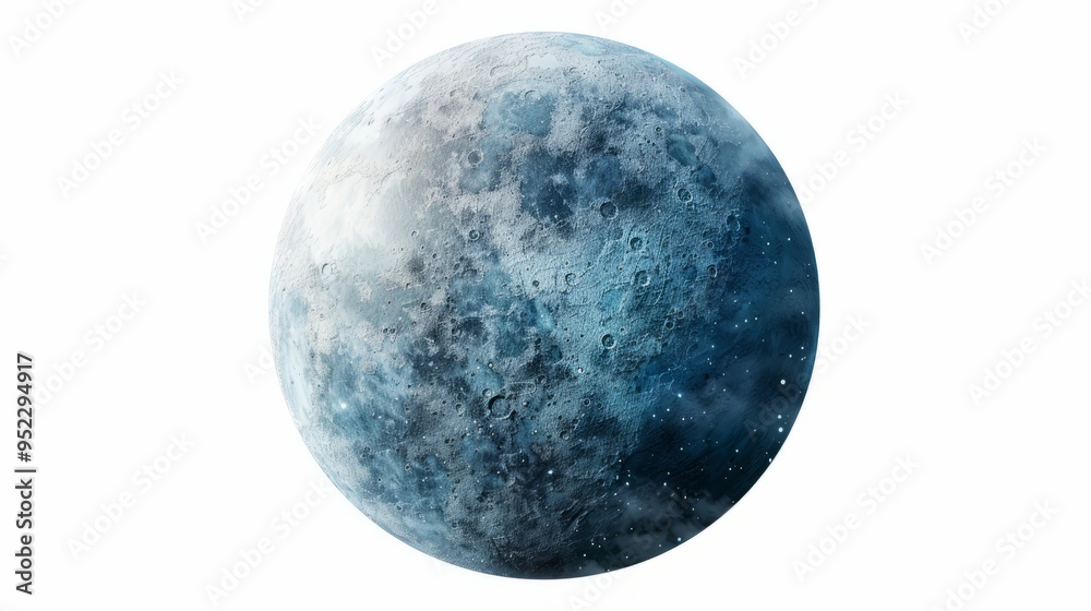 A desert planet covered in ice, with frozen oceans and vast stretches of icy terrain. The atmosphere is cold and unfriendly, with pale blue and white colours dominating the surface A desert planet covered in ice, with frozen oceans and vast stretches of icy terrain. The atmosphere is cold and unfriendly, with pale blue and white colours dominating the surface