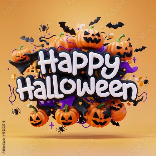 Halloween Background 3D Realistic 