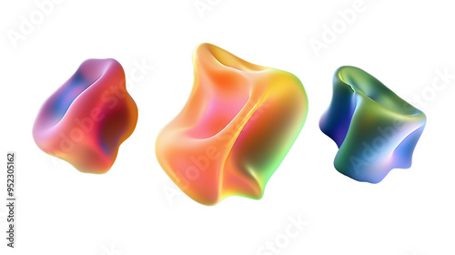 Trio of Fluid Shapes