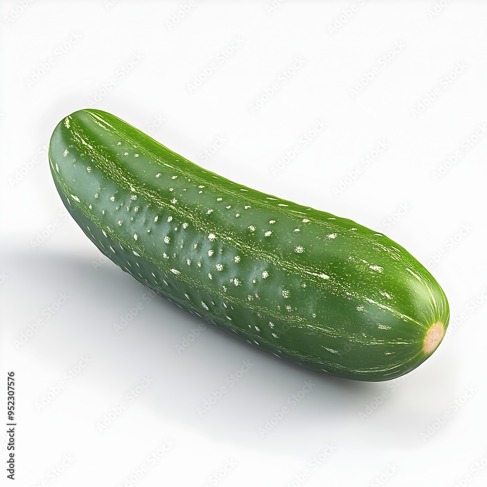 Freshly Picked Cucumber on Pristine White Background Minimal Product Photograph Freshly Picked Cucumber on Pristine White Background Minimal Product Photograph