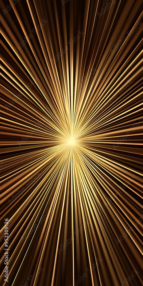 Obraz premium Hypnotic radial pattern featuring alternating yellow and black rays converging at a central 
