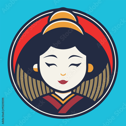 geisha vector style 02