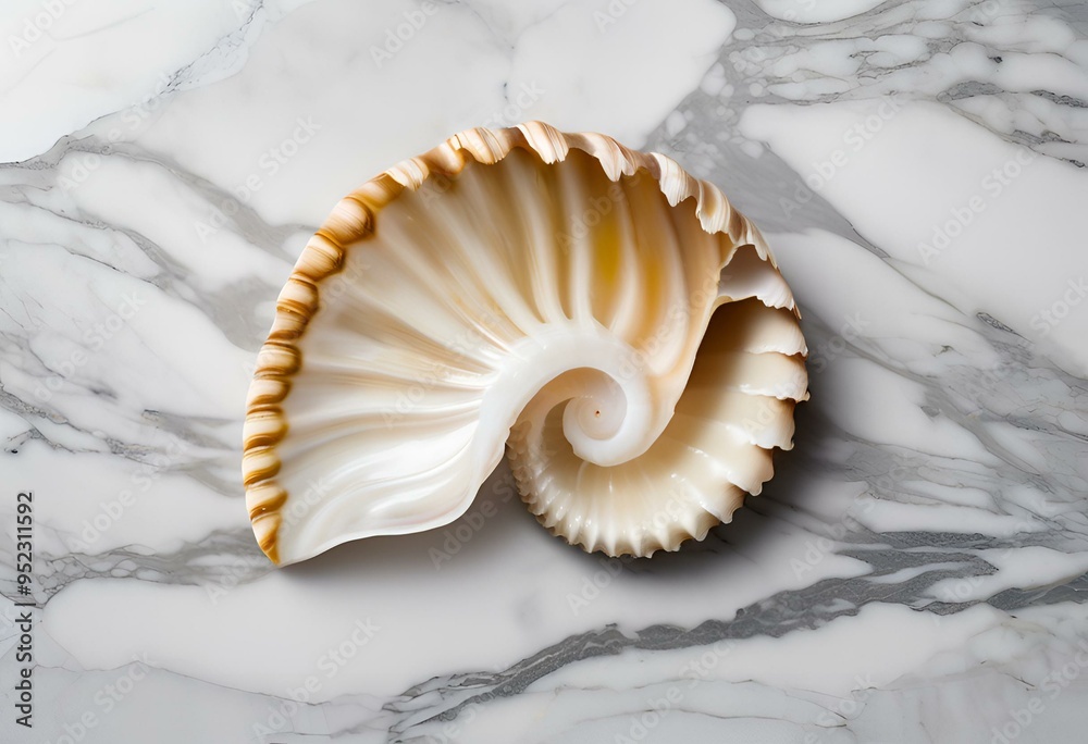 Obraz premium Seashell are beautiful, used as decorations, have patterns and colors.