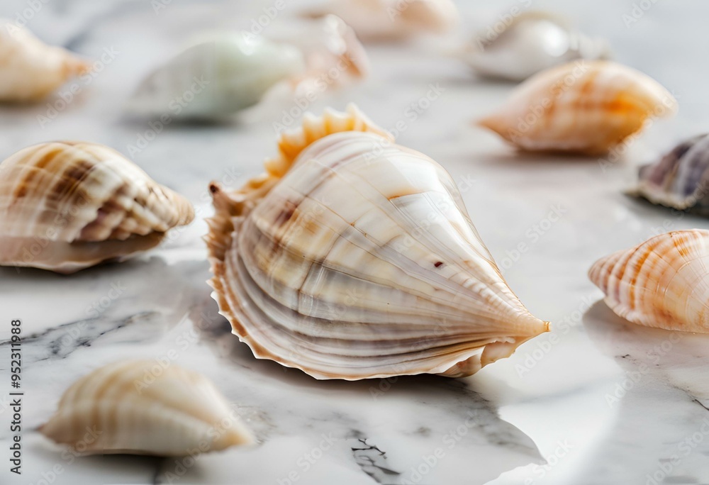 Seashell are beautiful, used as decorations, have patterns and colors. Seashell are beautiful, used as decorations, have patterns and colors.