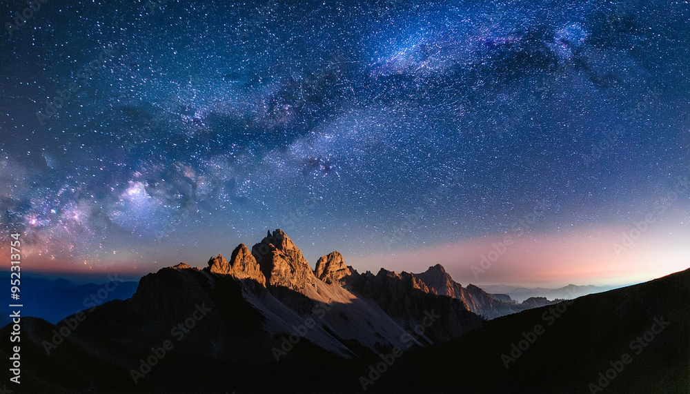 Fototapeta premium Stars and mountains