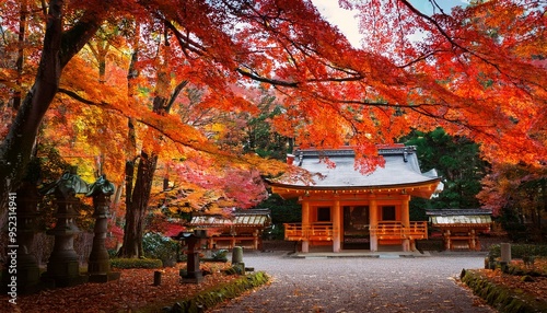 japanese garden in autumn