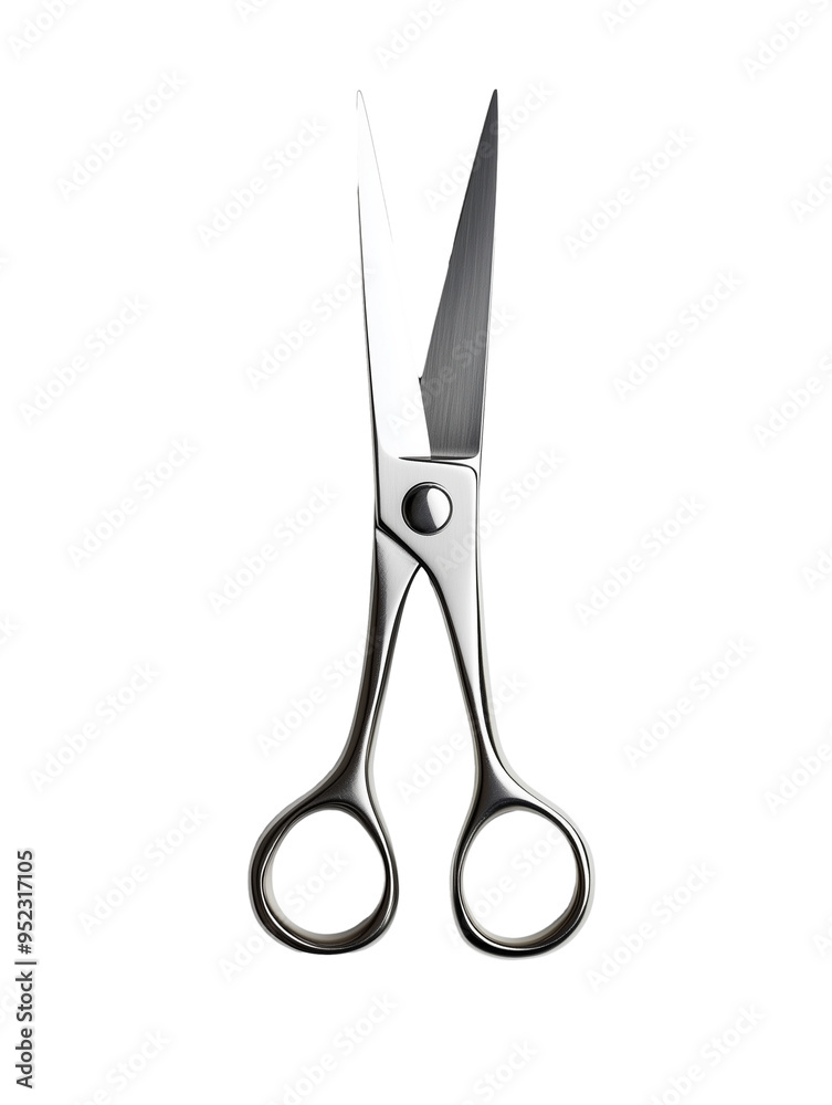 Pair of scissors with sharp stainless steel blades isolated on transparent background
Pair of scissors with sharp stainless steel blades isolated on transparent background