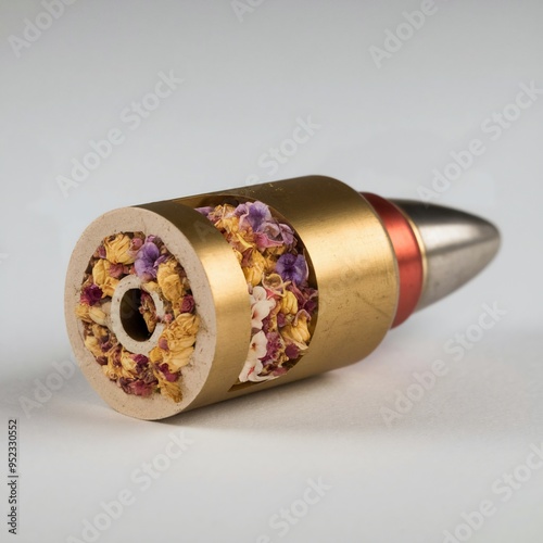 Bullet casings filled with flower granules instead of gunpowder