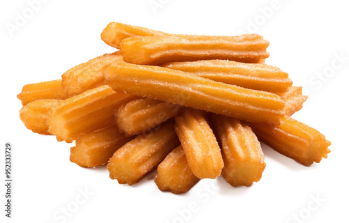 Churro Fried Dough Isolated on Transparent Background PNG 