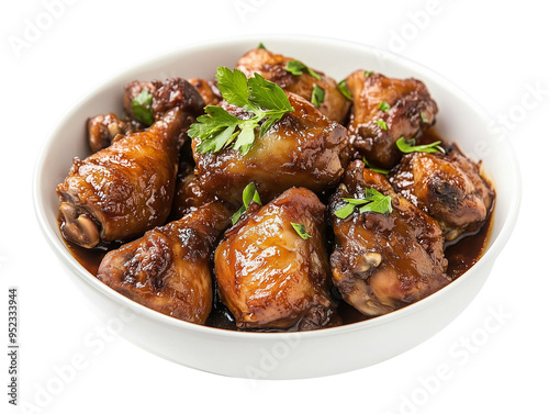Chicken Adobo Isolated on Transparent Background PNG
