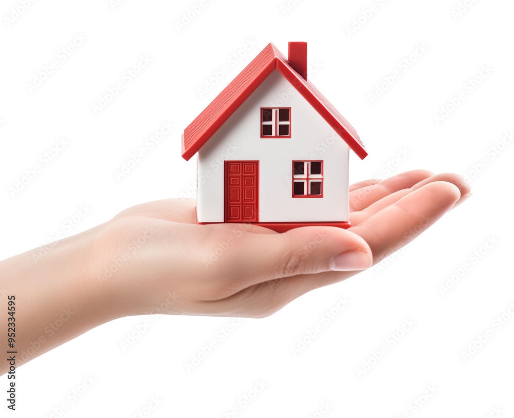Hand Holding Miniature House Real Estate Isolated on Transparent Background PNG
Hand Holding Miniature House Real Estate Isolated on Transparent Background PNG