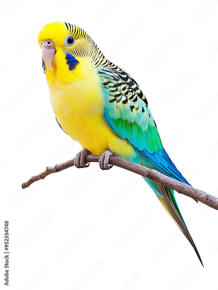 Fototapeta premium Parakeet Isolated on Transparent Background PNG 
