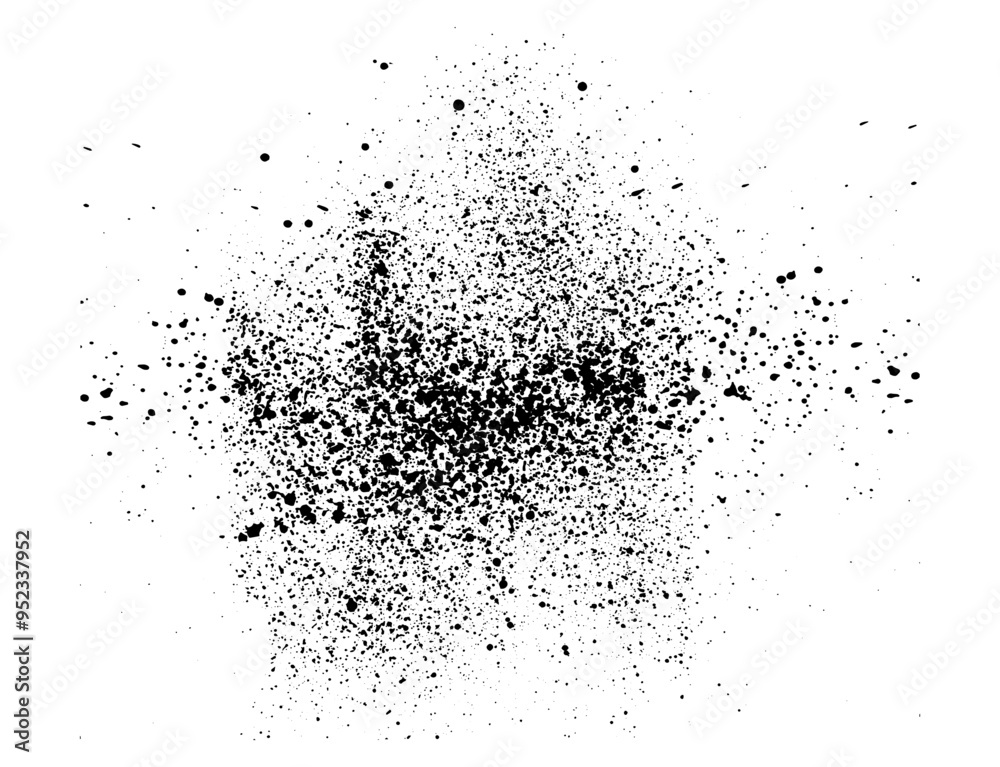 Elements of spray paint,  ink blots. Vector illustration