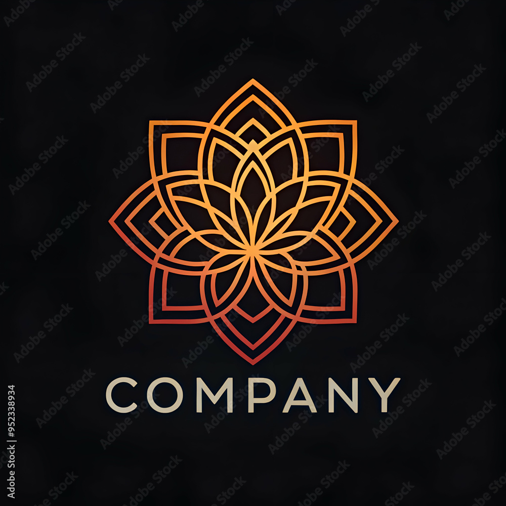 Modern luxury company logo design linear style Modern luxury company logo design linear style