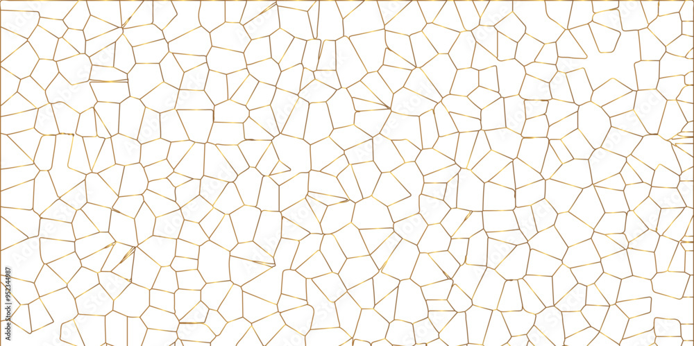 white stains broken glass with golden stock line texture. geometric pattern with golden stock line vector Illustration. white broken wall paper in decoration. low poly crystal mosaic background. white stains broken glass with golden stock line texture. geometric pattern with golden stock line vector Illustration. white broken wall paper in decoration. low poly crystal mosaic background.