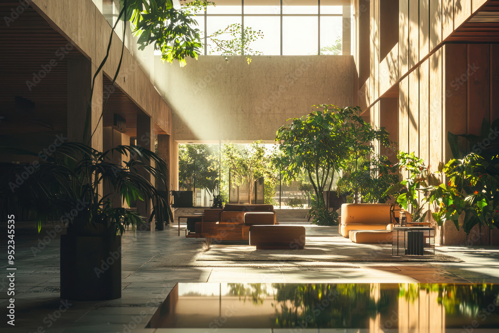Fototapeta premium Harmonious blend of nature geometry and human infrastructure.