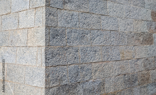 Stone wall in old town China for background.