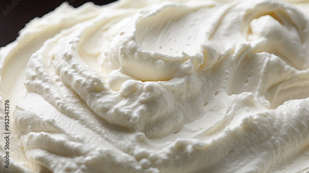 Creamy white frosting swirls. Creamy white frosting swirls.