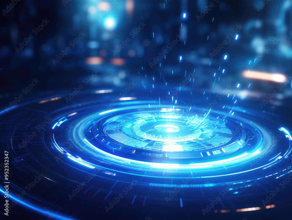 blue electronic technology background