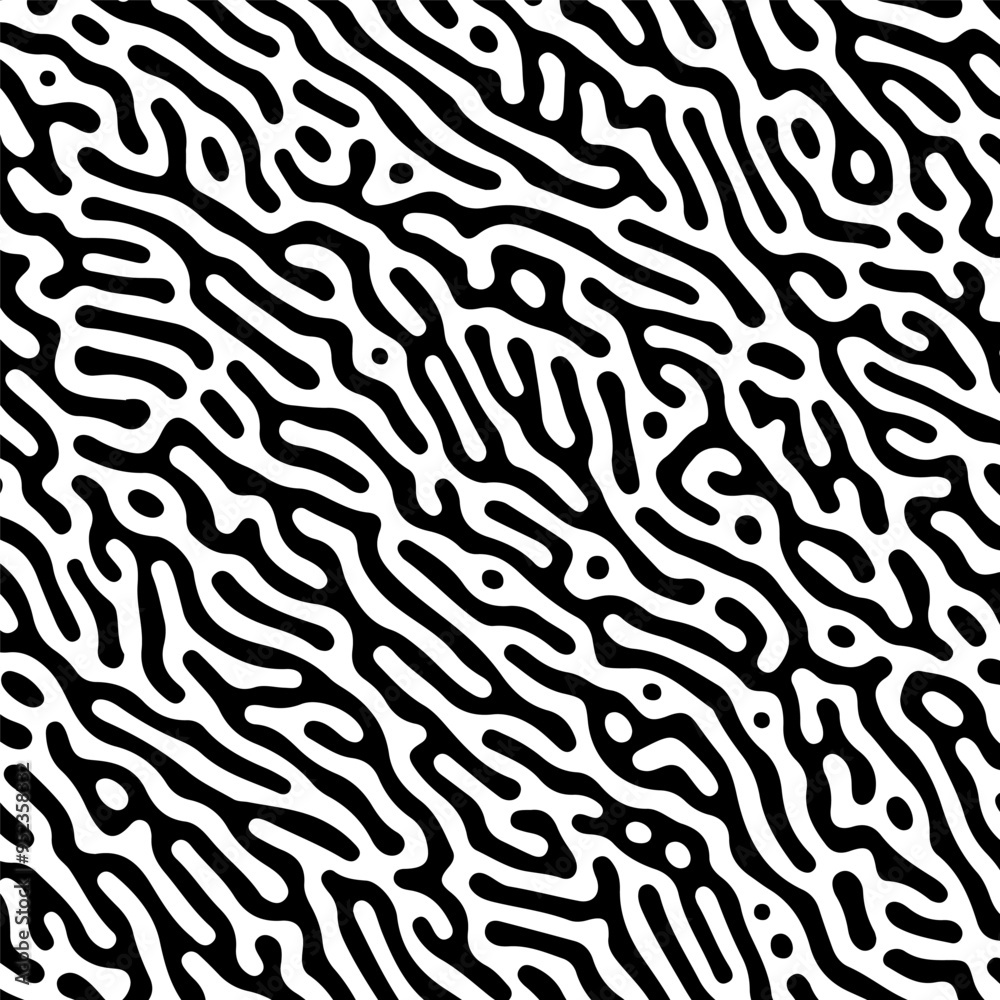 Abstract black and white color modern bio organic seamless pattern design with random shapes Abstract black and white color modern bio organic seamless pattern design with random shapes