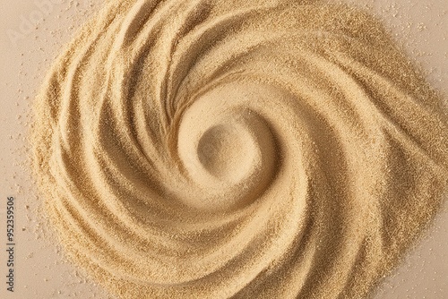 Sandy Grains Swirling in a Bright Neutral Plane photo