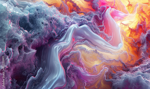 A Mesmerizing 3D Abstract Multicolor Visualization