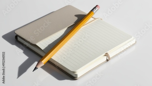 Obraz na płótnie Ein Bleistift Mit Einem Notizbuch
