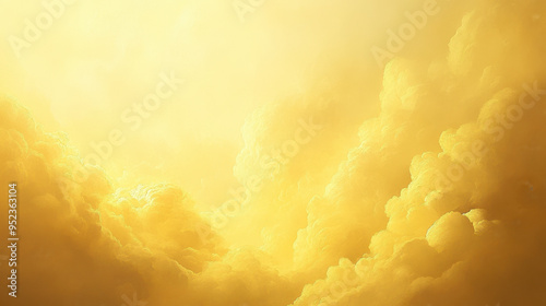 Clouds under light yellow sky