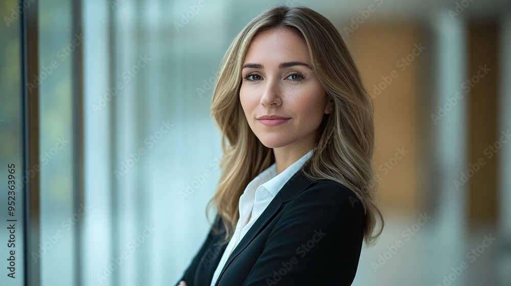 Professional headshot of a woman in a business suit with a soft focus and clean backdrop Professional headshot of a woman in a business suit with a soft focus and clean backdrop