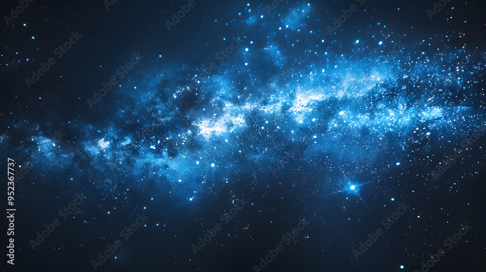 Naklejka premium Space background with realistic nebula and shining stars.